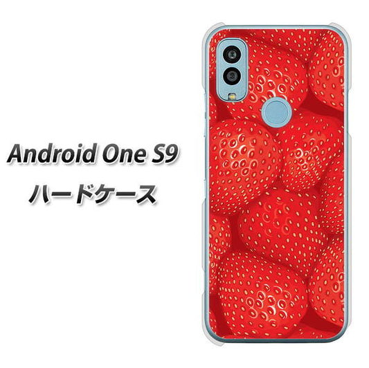 Android One S9 Y!mobile 高画質仕上げ 背面印刷 ハードケース【444 ストロベリーウォール】