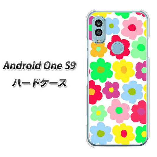 Android One S9 Y!mobile 高画質仕上げ 背面印刷 ハードケース【758 ルーズフラワーカラフル】
