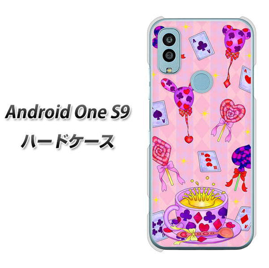 Android One S9 Y!mobile 高画質仕上げ 背面印刷 ハードケース【AG817 トランプティー（ピンク）】