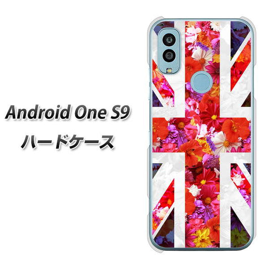 Android One S9 Y!mobile 高画質仕上げ 背面印刷 ハードケース【SC801 ユニオンジャック リアルフラワー】