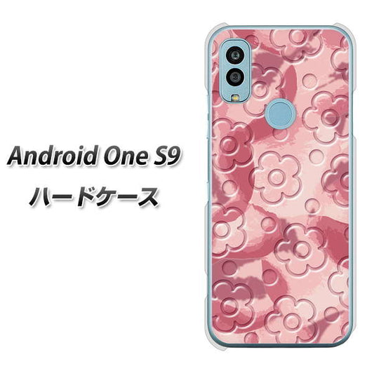 Android One S9 Y!mobile 高画質仕上げ 背面印刷 ハードケース【SC846 フラワーヴェルニ花ピンク（ローズヴェルール）】