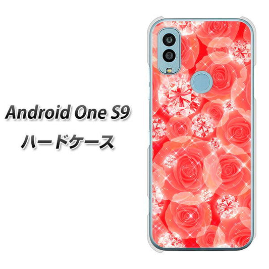 Android One S9 Y!mobile 高画質仕上げ 背面印刷 ハードケース【VA816 ダイヤモンドとバラ】