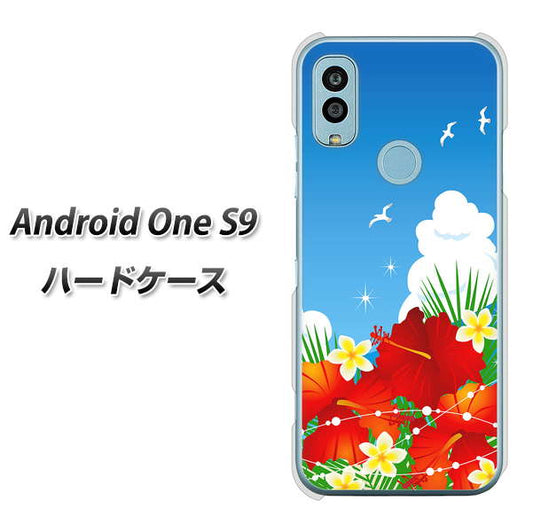 Android One S9 Y!mobile 高画質仕上げ 背面印刷 ハードケース【VA821 ハイビスカスと青空】