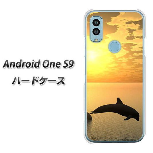 Android One S9 Y!mobile 高画質仕上げ 背面印刷 ハードケース【VA845 夕暮れのドルフィン】