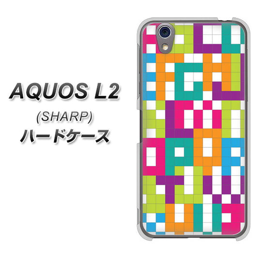 UQmobile アクオス L2 SH-L02 高画質仕上げ 背面印刷 ハードケース【IB916 ブロックアルファベット】