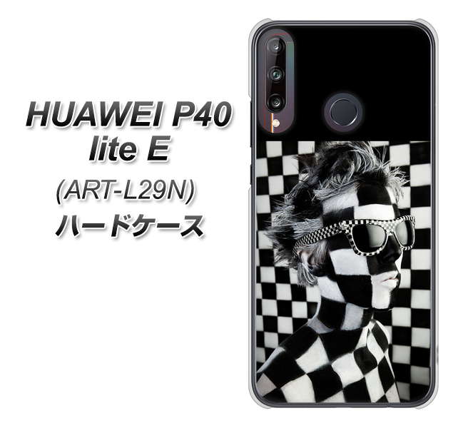 HUAWEI(ファーウェイ) P40 lite E ART-L29N 高画質仕上げ 背面印刷 ハードケース【357 bk&wh】