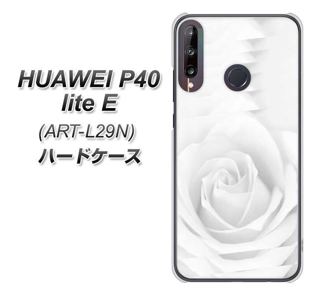 HUAWEI(ファーウェイ) P40 lite E ART-L29N 高画質仕上げ 背面印刷 ハードケース【402 ホワイトRose】