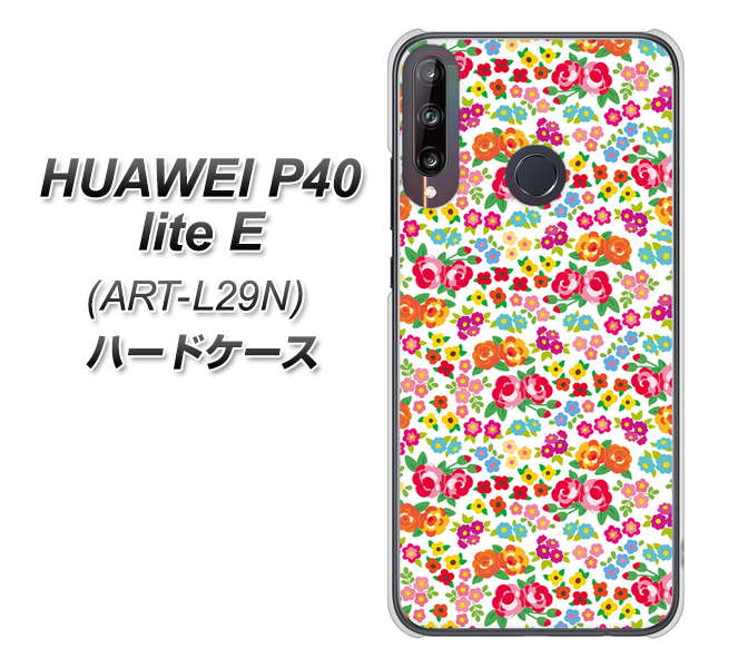 HUAWEI(ファーウェイ) P40 lite E ART-L29N 高画質仕上げ 背面印刷 ハードケース【777 マイクロリバティプリントWH】