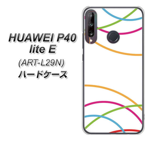 HUAWEI(ファーウェイ) P40 lite E ART-L29N 高画質仕上げ 背面印刷 ハードケース【IB912  重なり合う曲線】