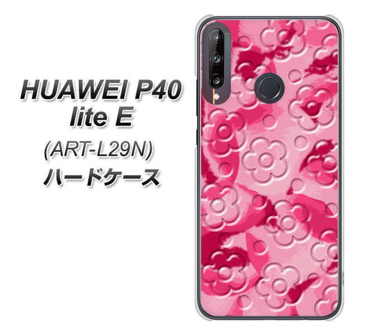 HUAWEI(ファーウェイ) P40 lite E ART-L29N 高画質仕上げ 背面印刷 ハードケース【SC847 フラワーヴェルニ花濃いピンク(ローズアンディアン)】