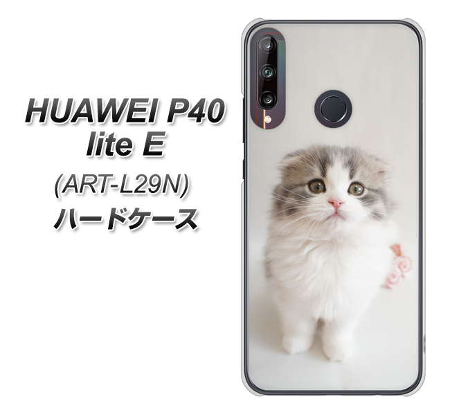 HUAWEI(ファーウェイ) P40 lite E ART-L29N 高画質仕上げ 背面印刷 ハードケース【VA803 まっていますネコ】