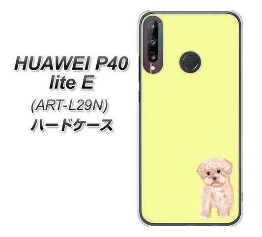 HUAWEI(ファーウェイ) P40 lite E ART-L29N 高画質仕上げ 背面印刷 ハードケース【YJ064 トイプードルアプリコット(イエロー)】