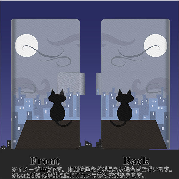docomo ギャラクシーノート8 SC-01K 画質仕上げ プリント手帳型ケース(薄型スリム)【012 屋根の上のねこ】
