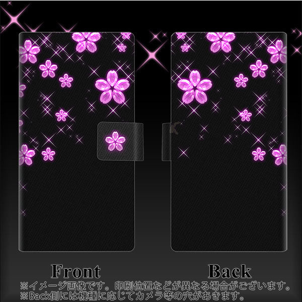 docomo エクスペリアXZ1 コンパクトSO-02K 画質仕上げ プリント手帳型ケース(薄型スリム)【019 桜クリスタル】