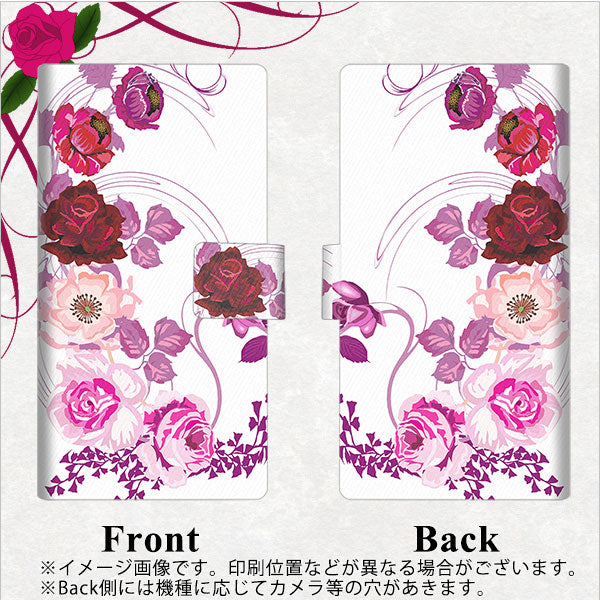 docomo ギャラクシーA51 SC-54A 画質仕上げ プリント手帳型ケース(薄型スリム)【116 6月のバラ】