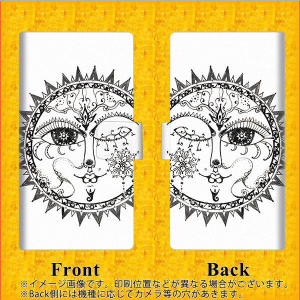 docomo アローズ ビー F-04K 画質仕上げ プリント手帳型ケース(薄型スリム)【207 太陽神】