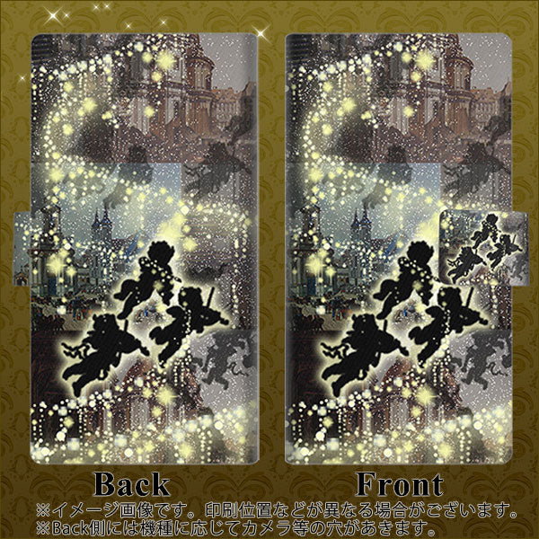 au ギャラクシー ノート10+ SCV45 画質仕上げ プリント手帳型ケース(薄型スリム)【253 天使の音楽隊】