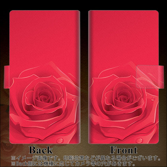 LG Q Stylus LM-Q710XM 高画質仕上げ プリント手帳型ケース(薄型スリム)【395 赤いバラ】