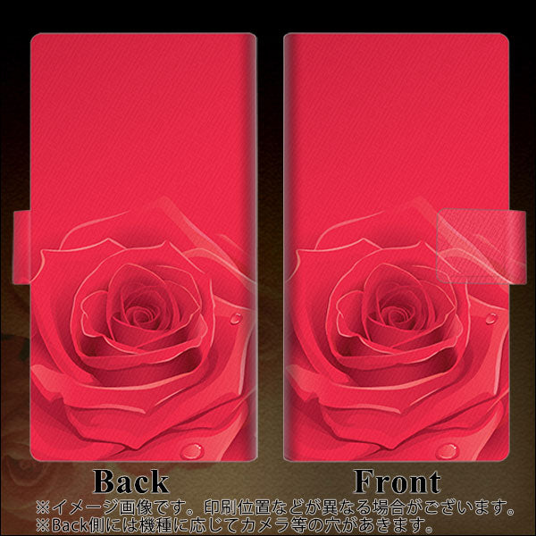 SoftBank Xiaomi(シャオミ)Redmi Note 9T A001XM 高画質仕上げ プリント手帳型ケース(薄型スリム)【395 赤いバラ】