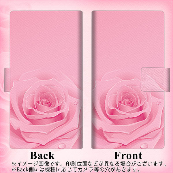 docomo ギャラクシーA51 SC-54A 画質仕上げ プリント手帳型ケース(薄型スリム)【401 ピンクのバラ】