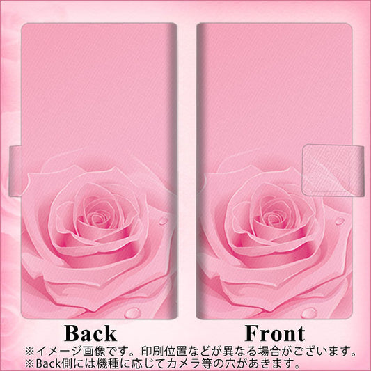 OPPO（オッポ） AX7 高画質仕上げ プリント手帳型ケース(薄型スリム)【401 ピンクのバラ】
