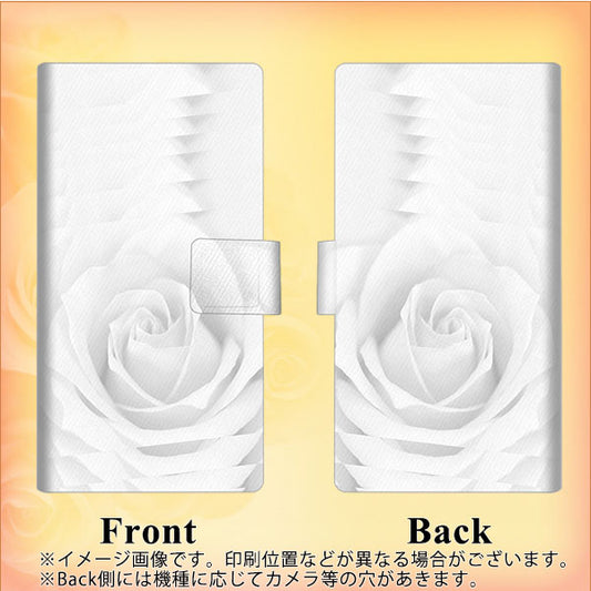AQUOS R5G 908SH SoftBank 402 ホワイトRose 薄型スリム プリント手帳型ケース