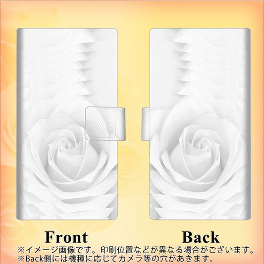 softbank アクオス R3 808SH 高画質仕上げ プリント手帳型ケース(薄型スリム)【402 ホワイトＲｏｓｅ】