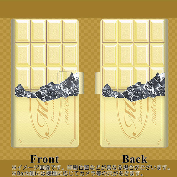 au アクオス セリエ SHV34 画質仕上げ プリント手帳型ケース(薄型スリム)【553 板チョコ-ホワイト】