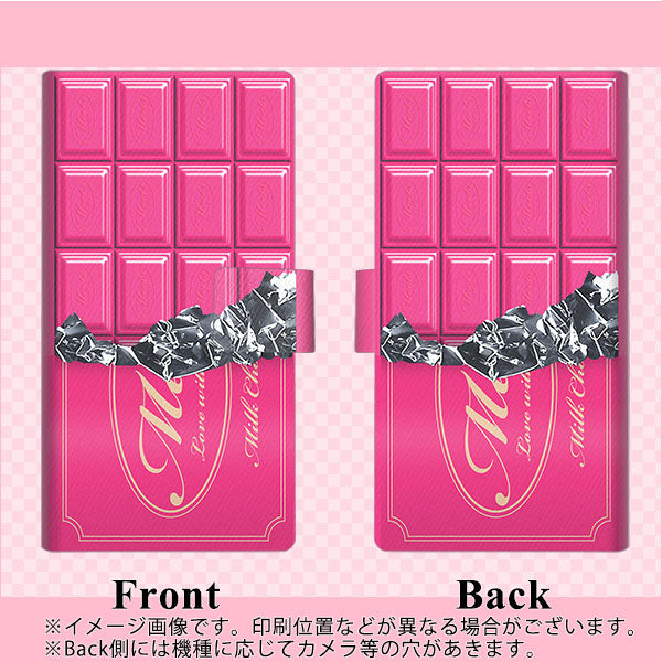 SoftBank ディグノG 602KC 画質仕上げ プリント手帳型ケース(薄型スリム)【555 板チョコ-ストロベリー】