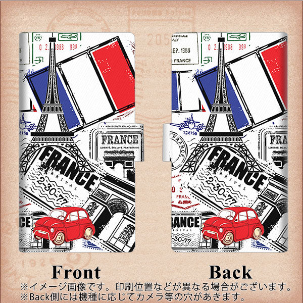 docomo ギャラクシー S9+ SC-03K 画質仕上げ プリント手帳型ケース(薄型スリム)【599 フランスの街角】