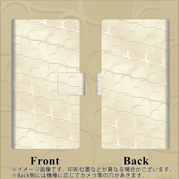 au ギャラクシー S10+ SCV42 画質仕上げ プリント手帳型ケース(薄型スリム)【630 かくれハート】
