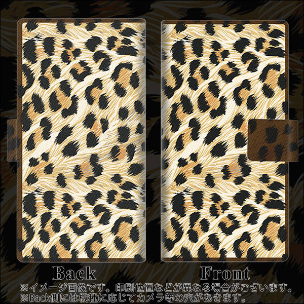 docomo LG ベルベット L-52A 画質仕上げ プリント手帳型ケース(薄型スリム)【687 かっこいいヒョウ柄】