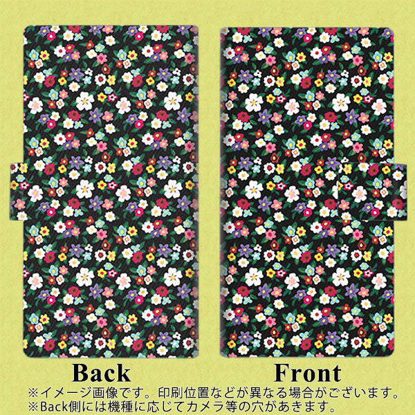 Y!mobile かんたんスマホ2 A001KC 画質仕上げ プリント手帳型ケース(薄型スリム)【778 マイクロリバティプリントBK】