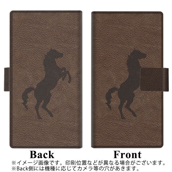 Y!mobile エクスペリア10 II A001SO 画質仕上げ プリント手帳型ケース(薄型スリム)【EK861 レザー風馬】