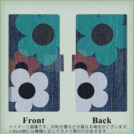 simフリー HUAWEI(ファーウェイ) P30 lite Marie-L22J 高画質仕上げ プリント手帳型ケース(薄型スリム)【EK869 ルーズフラワーinデニム風】 耐衝撃