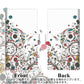softbank アクオス R3 808SH 高画質仕上げ プリント手帳型ケース(薄型スリム)【EK908  カラフルな花と鳥】
