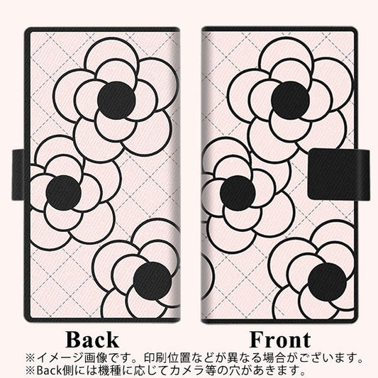 Softbank アクオス R5G 908SH 高画質仕上げ プリント手帳型ケース(薄型スリム)【EK926 カメリア（極うすピンク）】