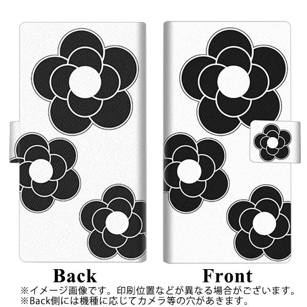 Redmi Note 11 高画質仕上げ プリント手帳型ケース(薄型スリム)【EK927 カメリア（ブラック）】