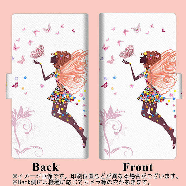 Redmi Note 11 高画質仕上げ プリント手帳型ケース(薄型スリム)【EK936 オレンジの蝶の精】