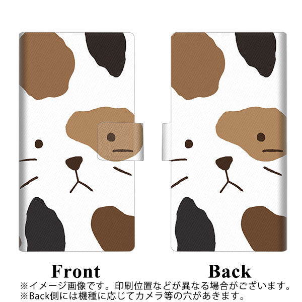 docomo アローズ ビー F-04K 画質仕上げ プリント手帳型ケース(薄型スリム)【IA801 みけ】