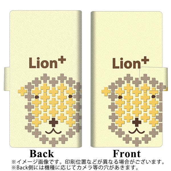 アローズ M04 画質仕上げ プリント手帳型ケース(薄型スリム)【IA804  Lion＋】