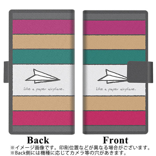 SoftBank アクオスゼロ6 画質仕上げ プリント手帳型ケース(薄型スリム)【IA809  かみひこうき】