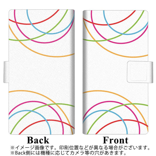 SoftBank OPPO Reno3 5G 高画質仕上げ プリント手帳型ケース(薄型スリム)【IB912  重なり合う曲線】
