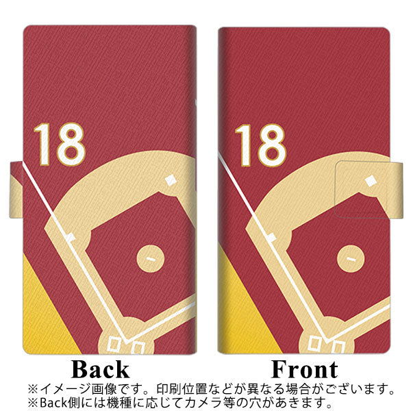 iPhone XS 画質仕上げ プリント手帳型ケース(薄型スリム)【IB924 baseball_グラウンド】