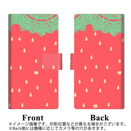 SoftBank アクオスR 605SH 高画質仕上げ プリント手帳型ケース(薄型スリム)【MI800 strawberry ストロベリー】