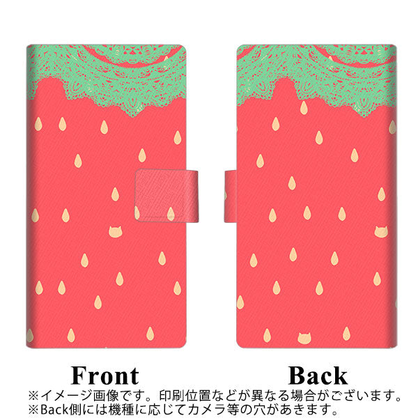 docomo エクスペリア XZ2 SO-03K 画質仕上げ プリント手帳型ケース(薄型スリム)【MI800 strawberry ストロベリー】