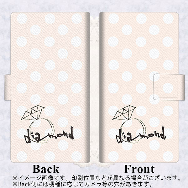 docomo アローズ ビー F-05J 画質仕上げ プリント手帳型ケース(薄型スリム)【OE813 4月ダイヤモンド】