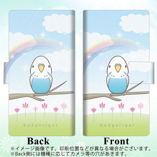 Softbank アクオス R5G 908SH 高画質仕上げ プリント手帳型ケース(薄型スリム)【SC839 セキセイインコ ブルー】