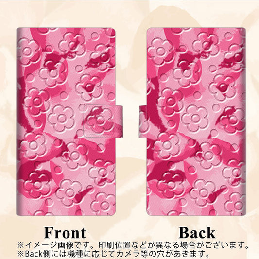 SoftBank エクスペリアZ5 501SO 高画質仕上げ プリント手帳型ケース(薄型スリム)【SC847 フラワーヴェルニ花濃いピンク（ローズアンディアン）】