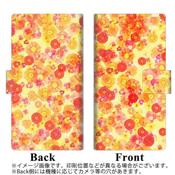 arrows We A101FC 画質仕上げ プリント手帳型ケース(薄型スリム)【SC867 リバティプリント フルールドパルファン(イエロー)】